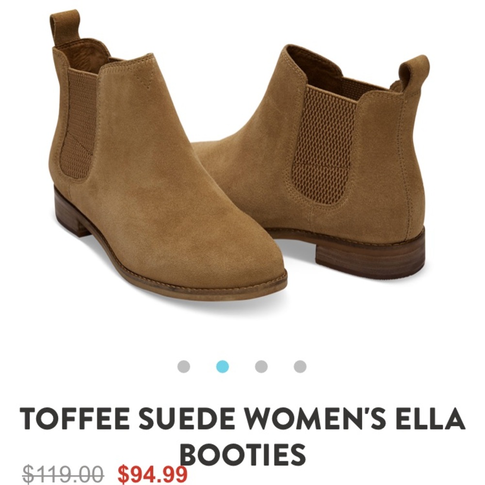 Toms toffee suede “ella” booties.